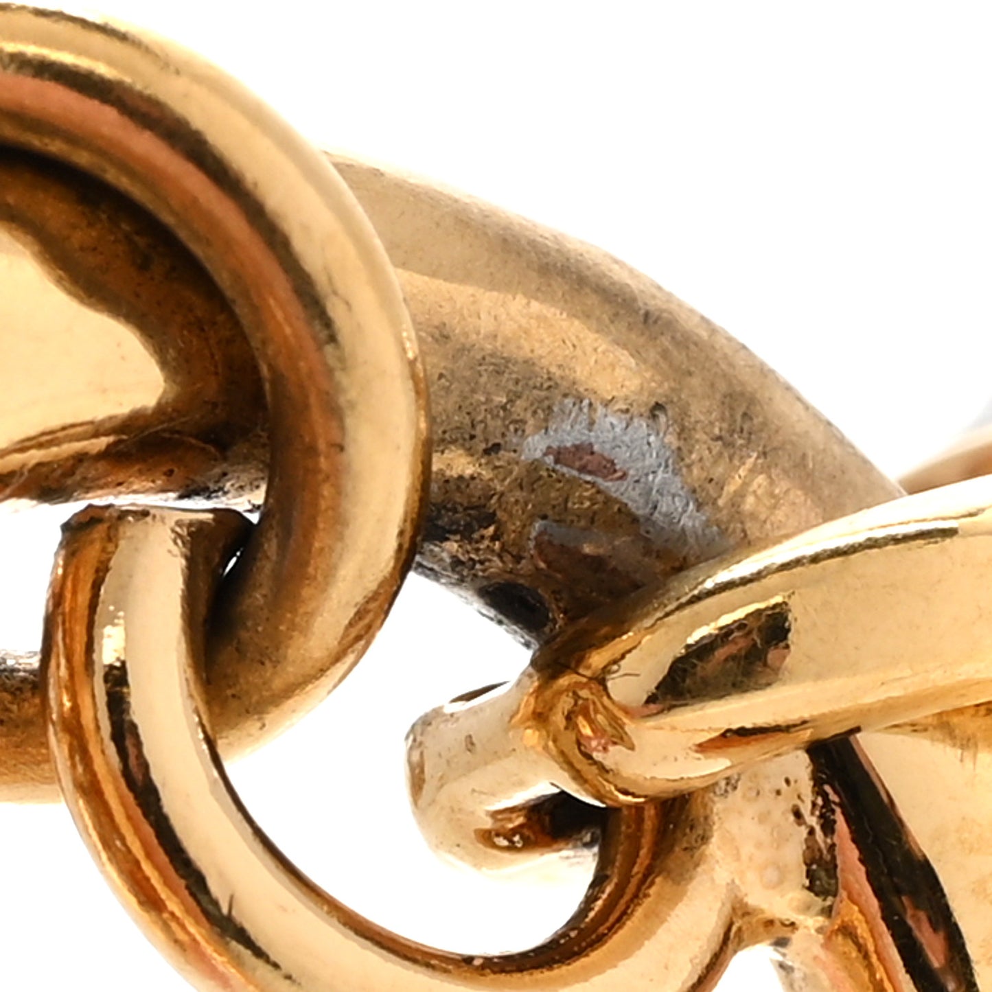 Metal Crystal Wheat CC Hoop Drop Earrings Gold