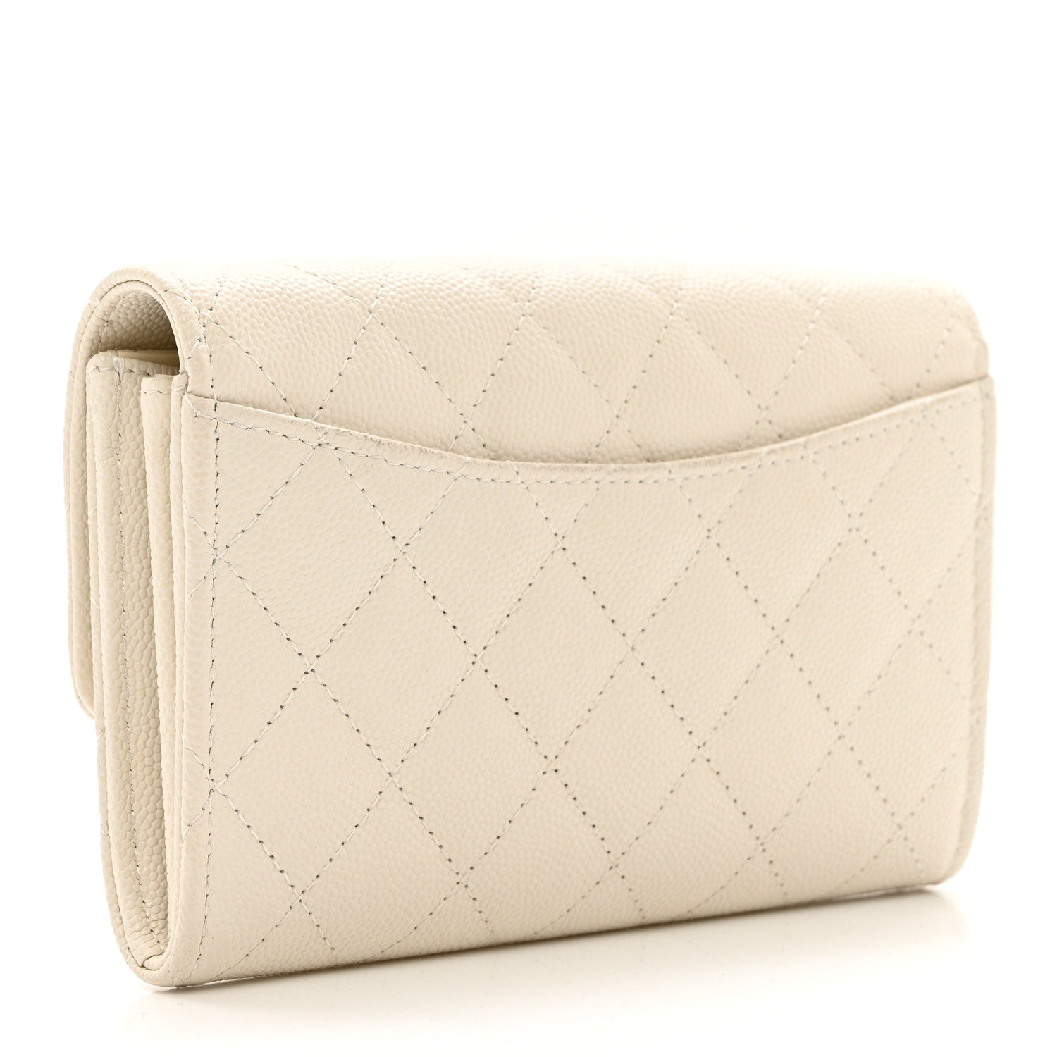 Chanel Caviar Quilted Medium Flap Wallet White 3 of 8