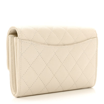 Chanel Caviar Quilted Medium Flap Wallet White 3 of 8