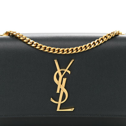 Saint Laurent Grain De Poudre Small Monogram Kate Satchel Teal Green 9 of 11