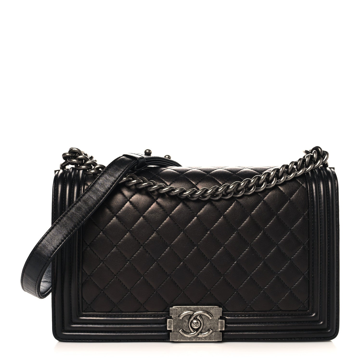 Chanel Lambskin Quilted New Medium Boy Flap Black 1 of 10