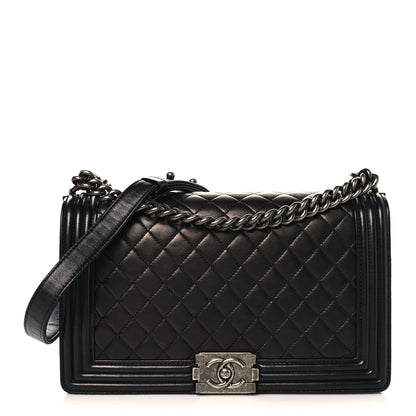 Chanel Lambskin Quilted New Medium Boy Flap Black 1 of 10