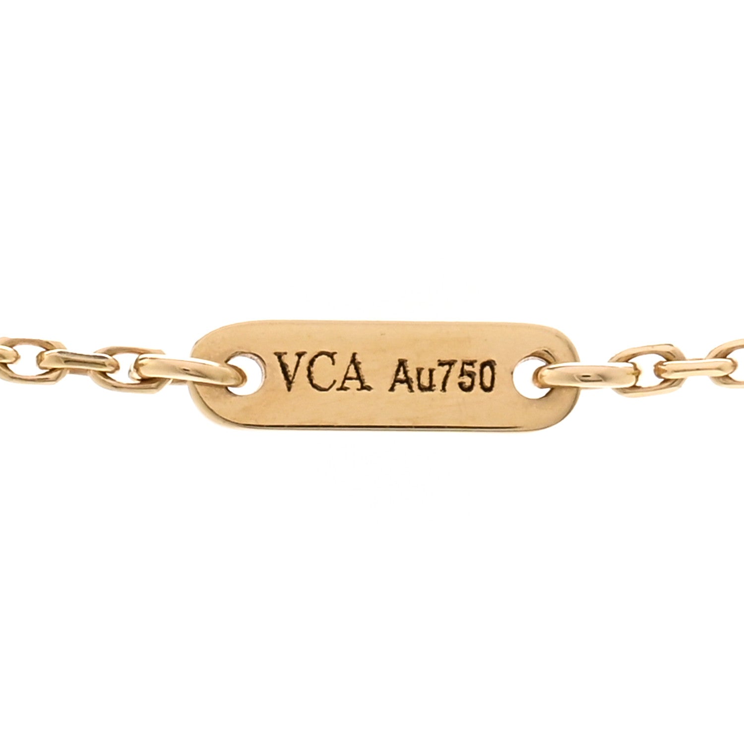Van Cleef & Arpels 18K Yellow Gold Mother of Pearl Sweet Alhambra Pendant Necklace 4 of 6