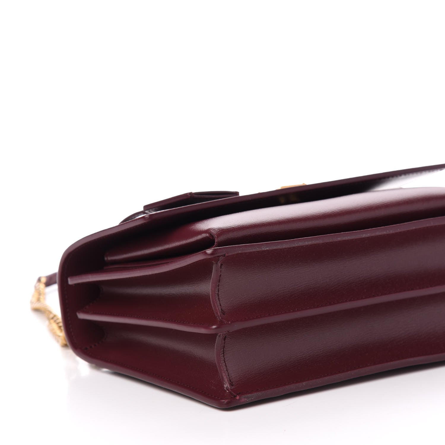 Saint Laurent Calfskin Medium Monogram Sunset Bordeaux 8 of 11