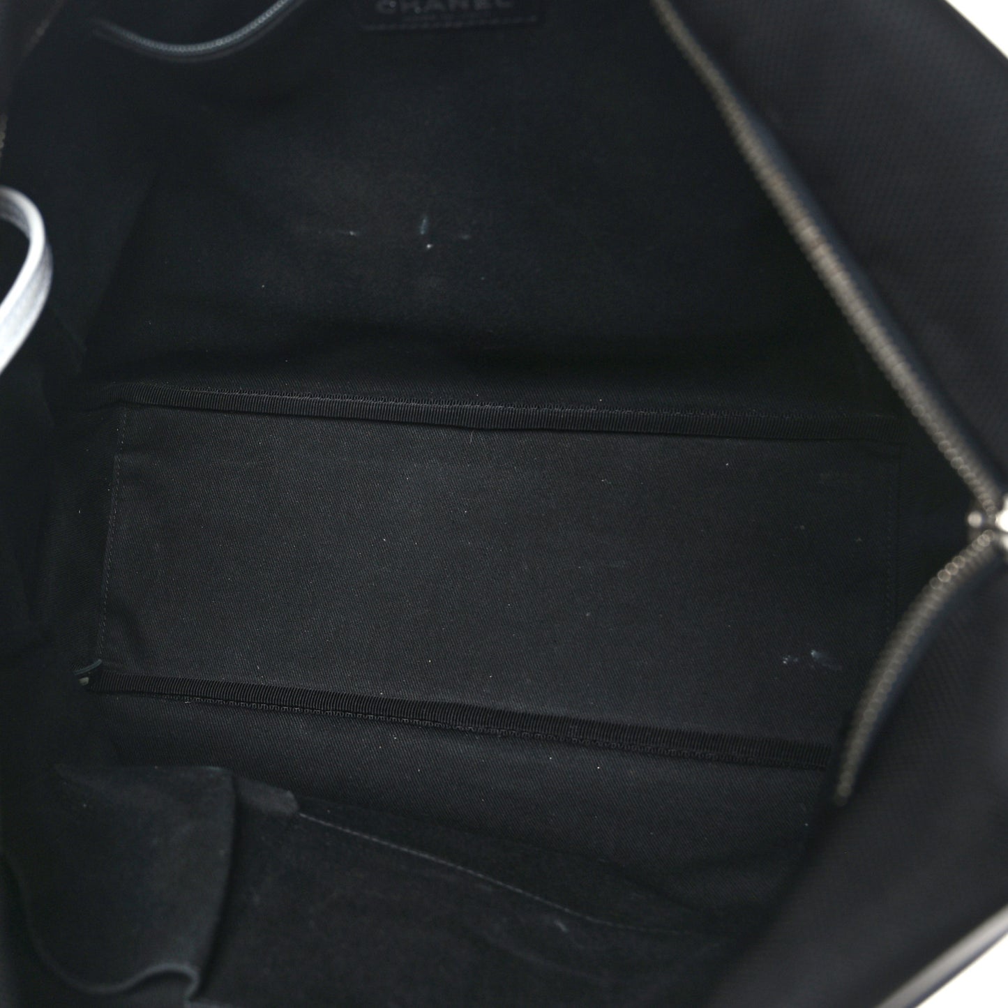 Canvas Rubber Airlines Large Zip Shopping Tote Black White Red