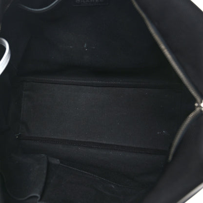 Chanel Canvas Rubber Airlines Large Zip Shopping Tote Black White Red 5 of 11