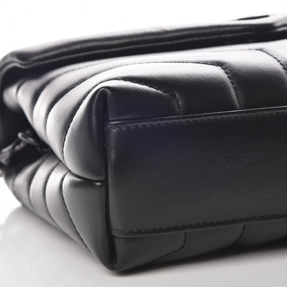 Saint Laurent Calfskin Y Quilted Monogram Toy Loulou Crossbody Bag Black 10 of 12