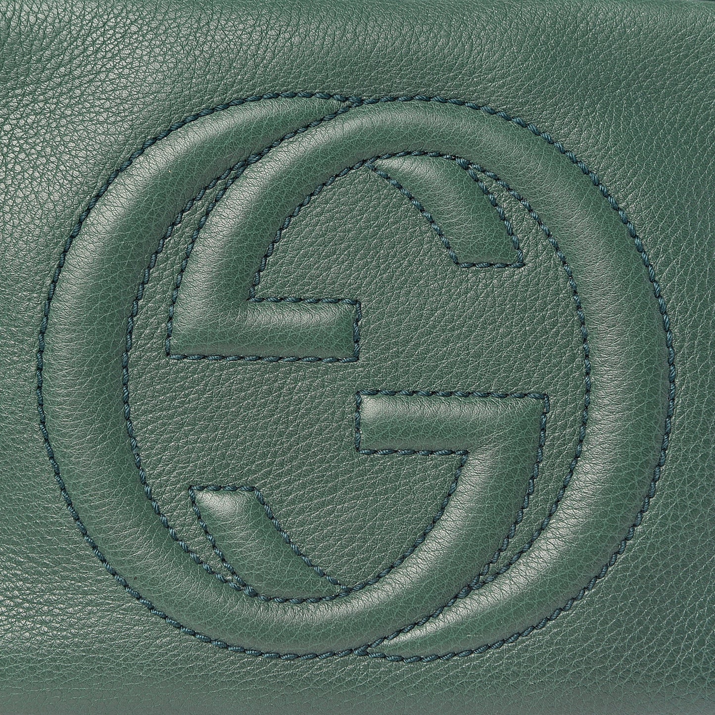 Pebbled Calfskin Small Soho Disco Bag Emerald Green