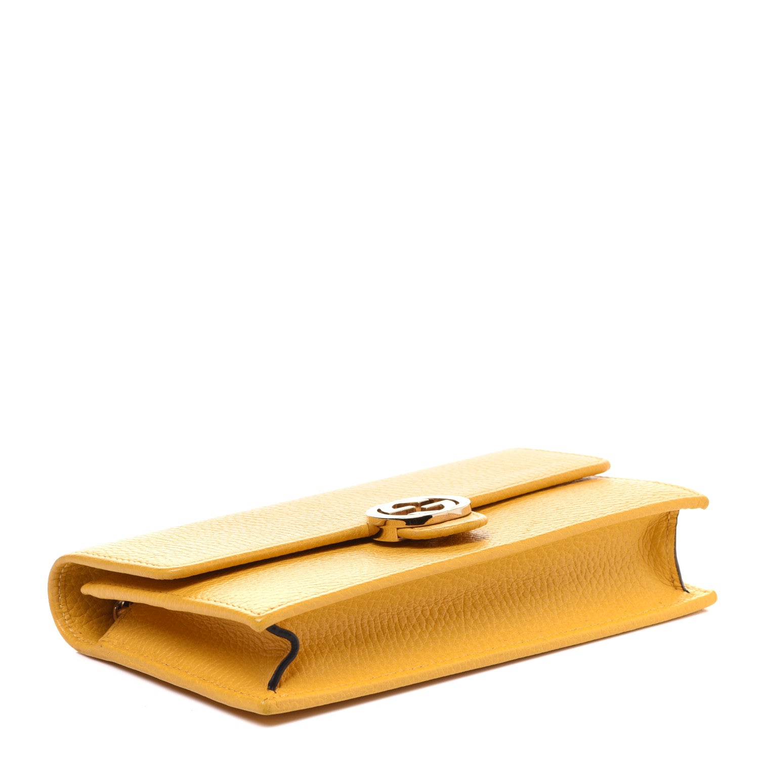 Gucci Dollar Calfskin Interlocking G Chain Wallet New Buttercup 3 of 10