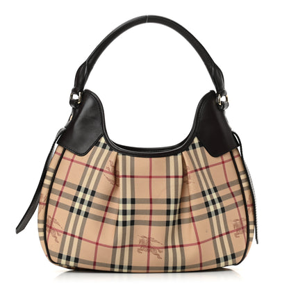 Burberry Haymarket Check Small Brooklyn Hobo Brown 1 of 17