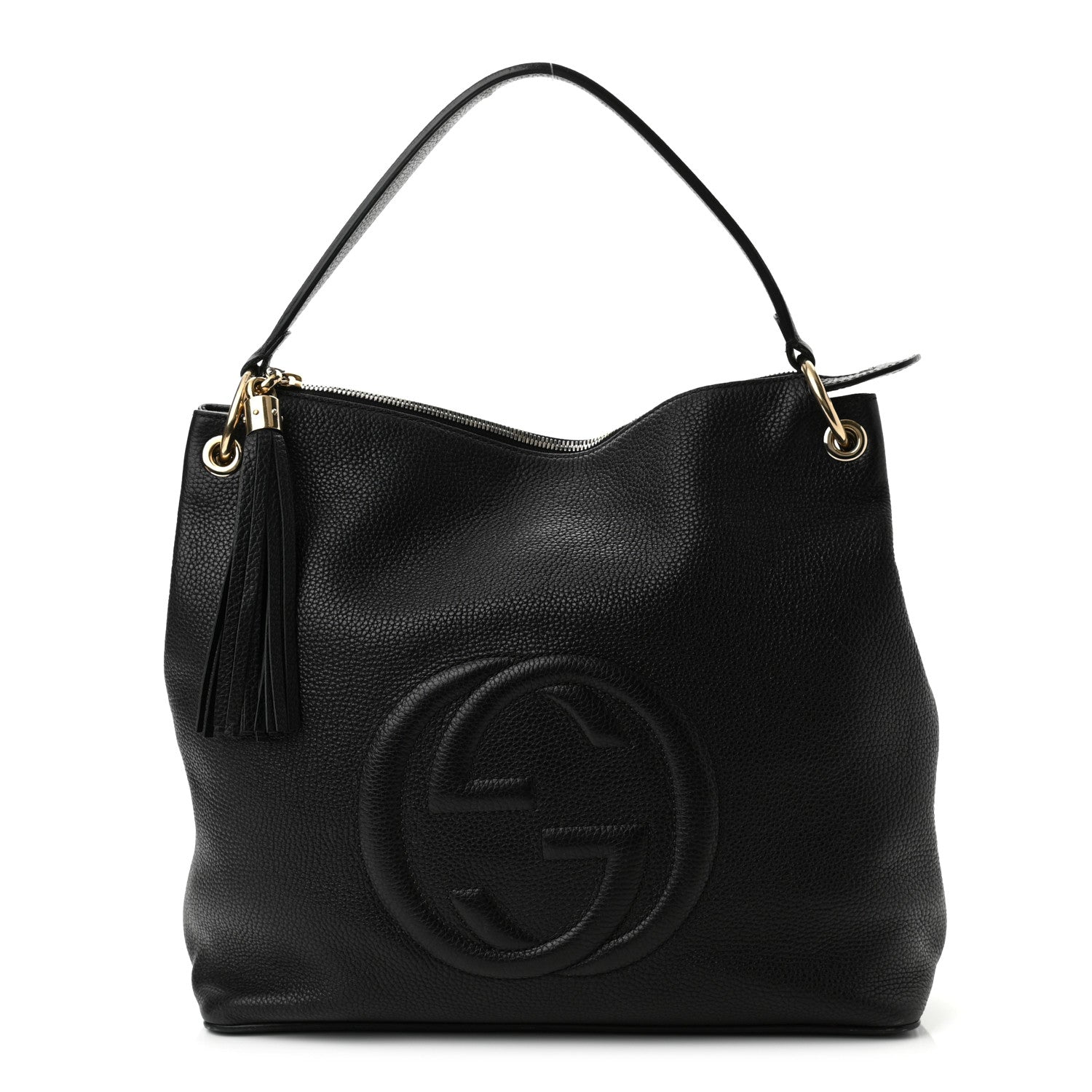 Gucci Pebbled Calfskin Large Soho Hobo Black 1 of 10