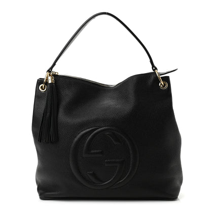 Gucci Pebbled Calfskin Large Soho Hobo Black 1 of 10