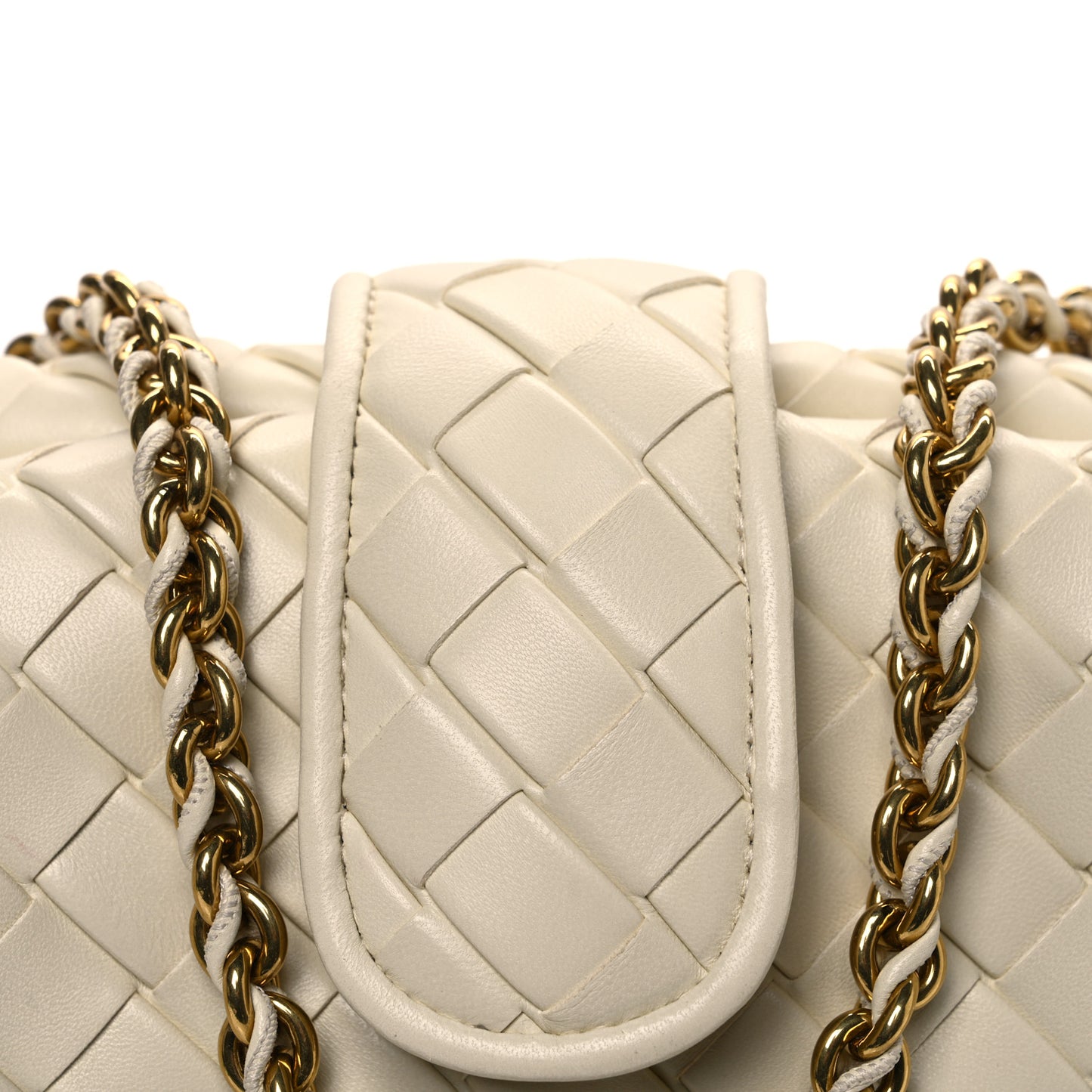 Nappa Intrecciato Small The Lauren 1980 Clutch With Chain String