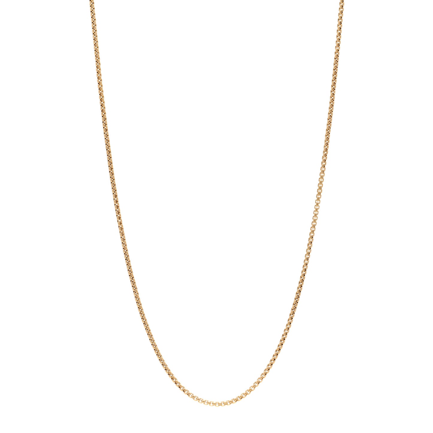 18K Yellow Gold 1.7mm Box Chain Necklace