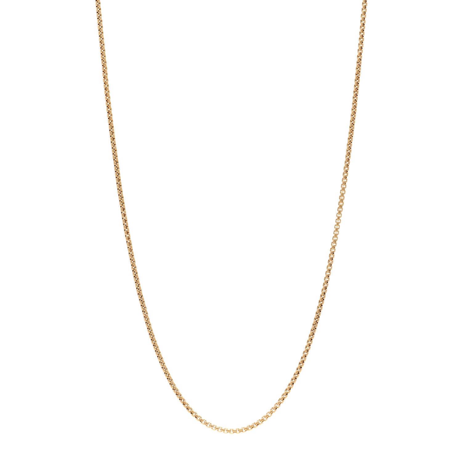 David Yurman 18K Yellow Gold 1.7mm Box Chain Necklace 1 of 4