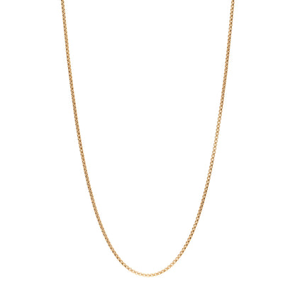 David Yurman 18K Yellow Gold 1.7mm Box Chain Necklace 1 of 4