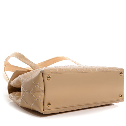 Chanel Lambskin Surpique Shoulder Bag Beige 4 of 8