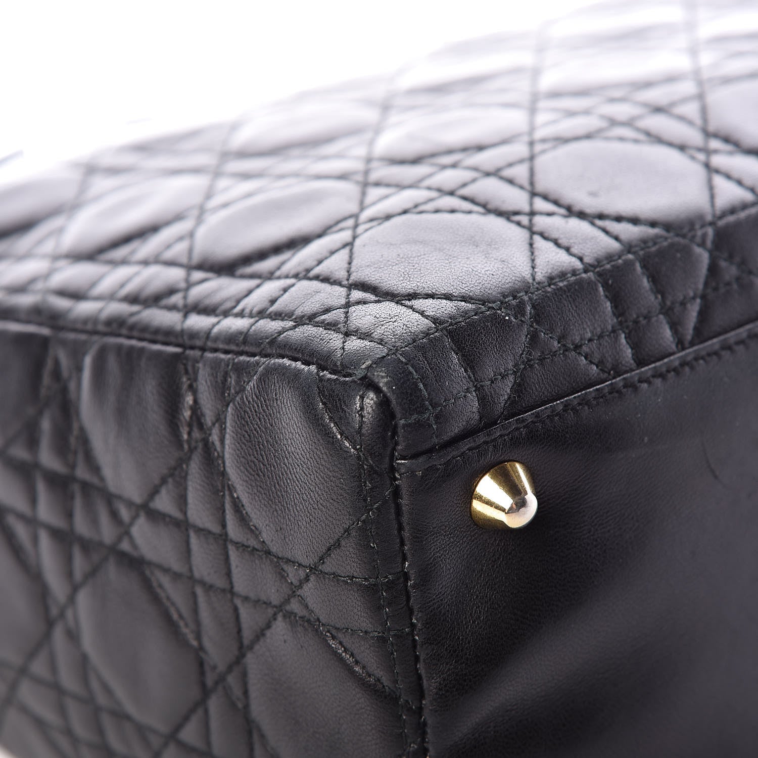 Christian Dior Lambskin Cannage Large Lady Dior Black 10 of 20
