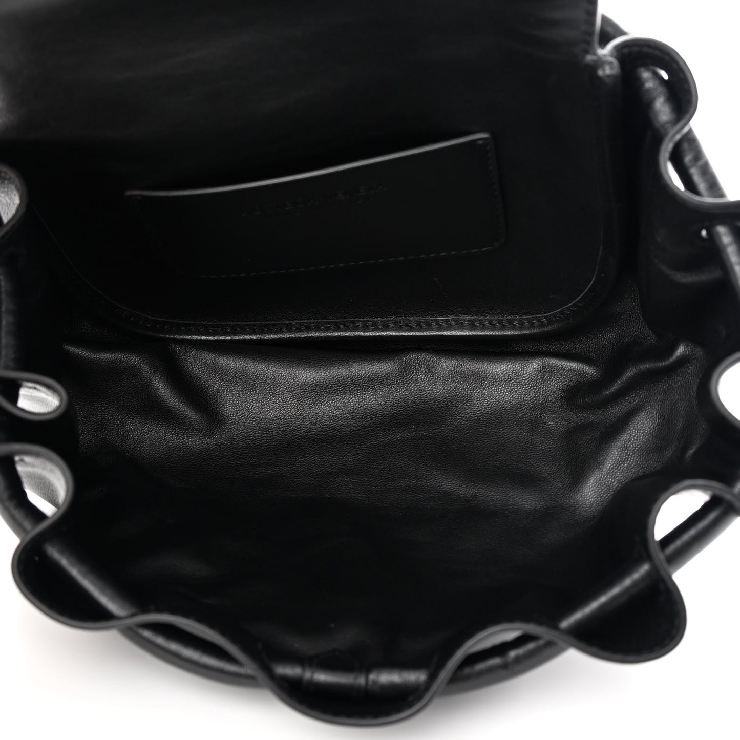Lambskin Small Beak Triangle Flap Shoulder Bag Black