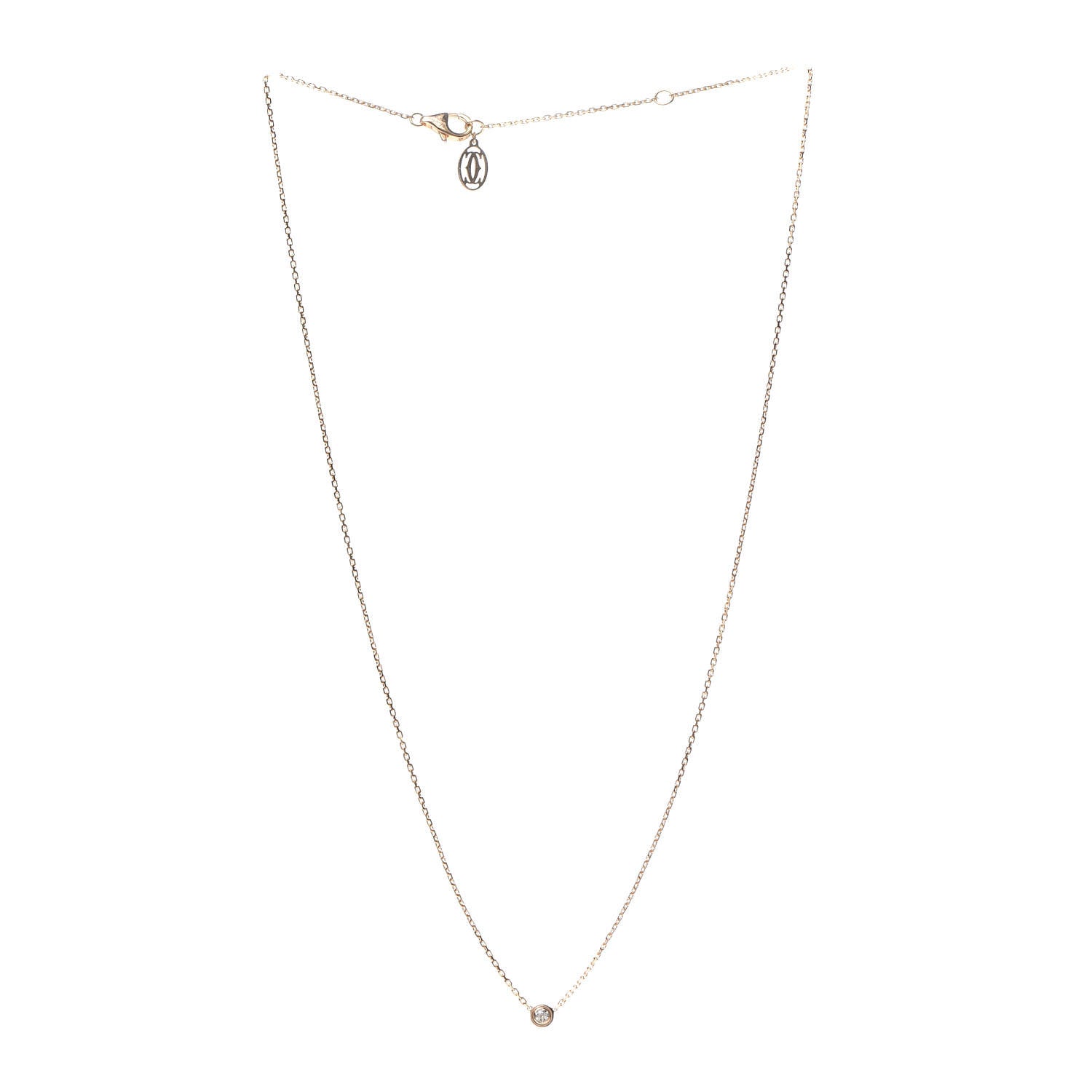 Cartier 18K Pink Gold Diamond XS D'Amour Pendant Necklace 3 of 6