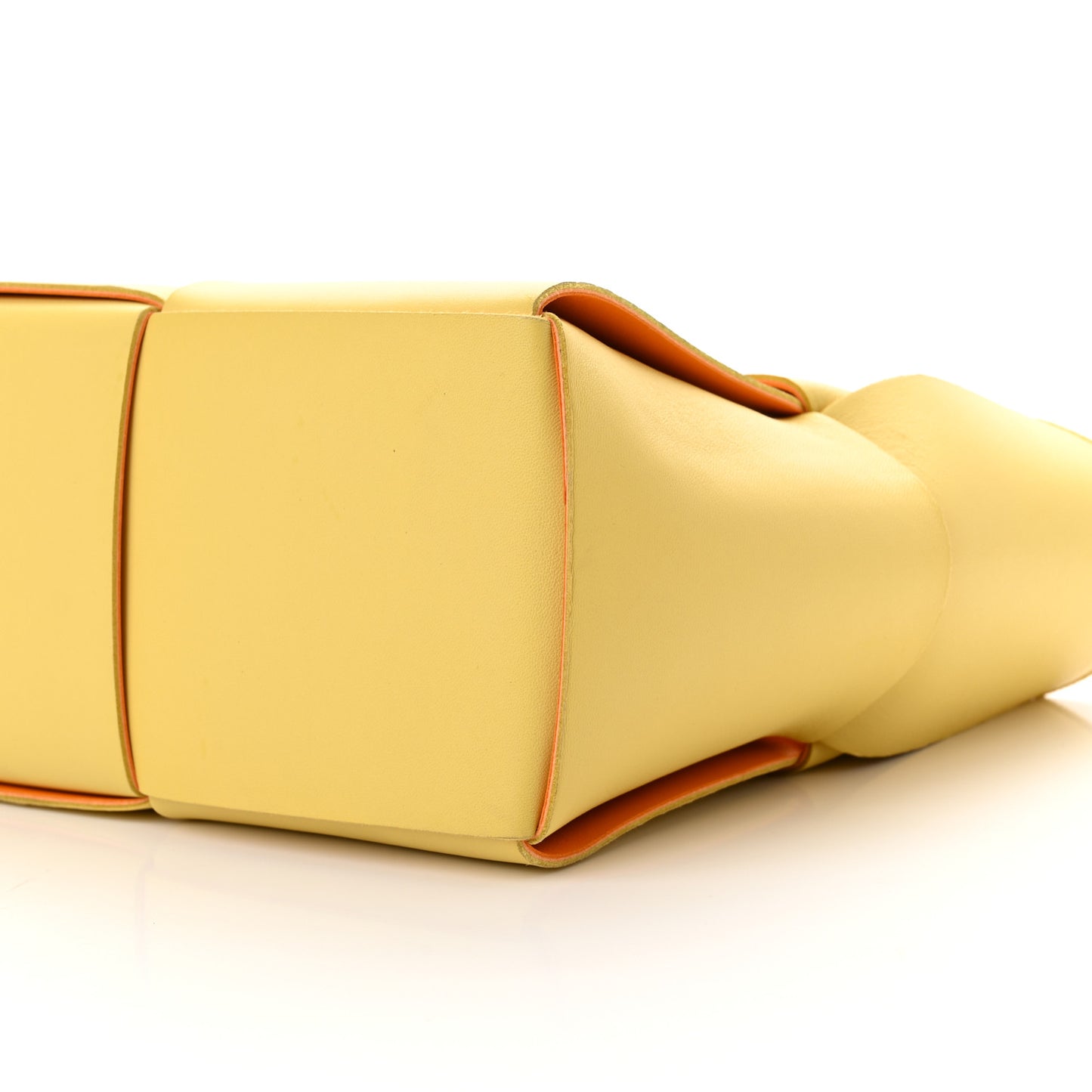 Nappa Intrecciato Medium Arco Tote Butter Tangerine