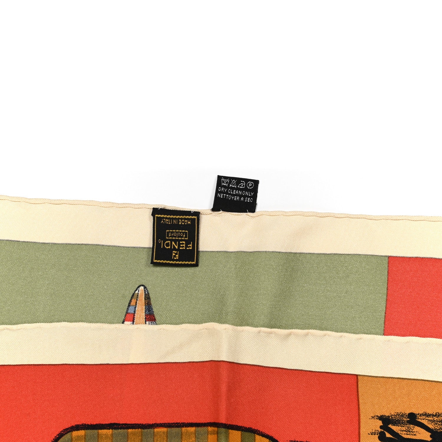 Fendi Silk Square Scarf Multicolor 3 of 3