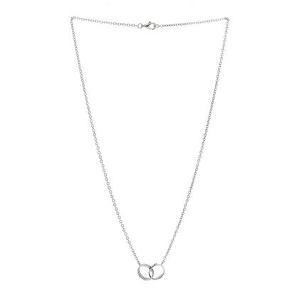 Cartier 18K White Gold Interlocking LOVE Necklace 3 of 7