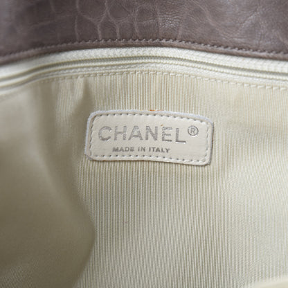 Chanel Washed Lambskin Quilted Chain Around Maxi Flap Taupe 9 of 11