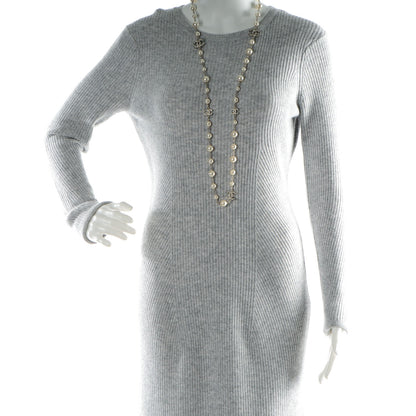 Chanel Crystal Pearl CC Long Necklace Silver 2 of 4
