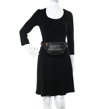 Gucci Grained Calfskin Small Logo Belt Bag Black 2 of 10