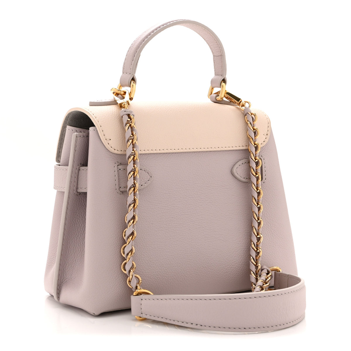Louis Vuitton Soft Calfskin Mini Lockme Ever Quartz Greige 3 of 9