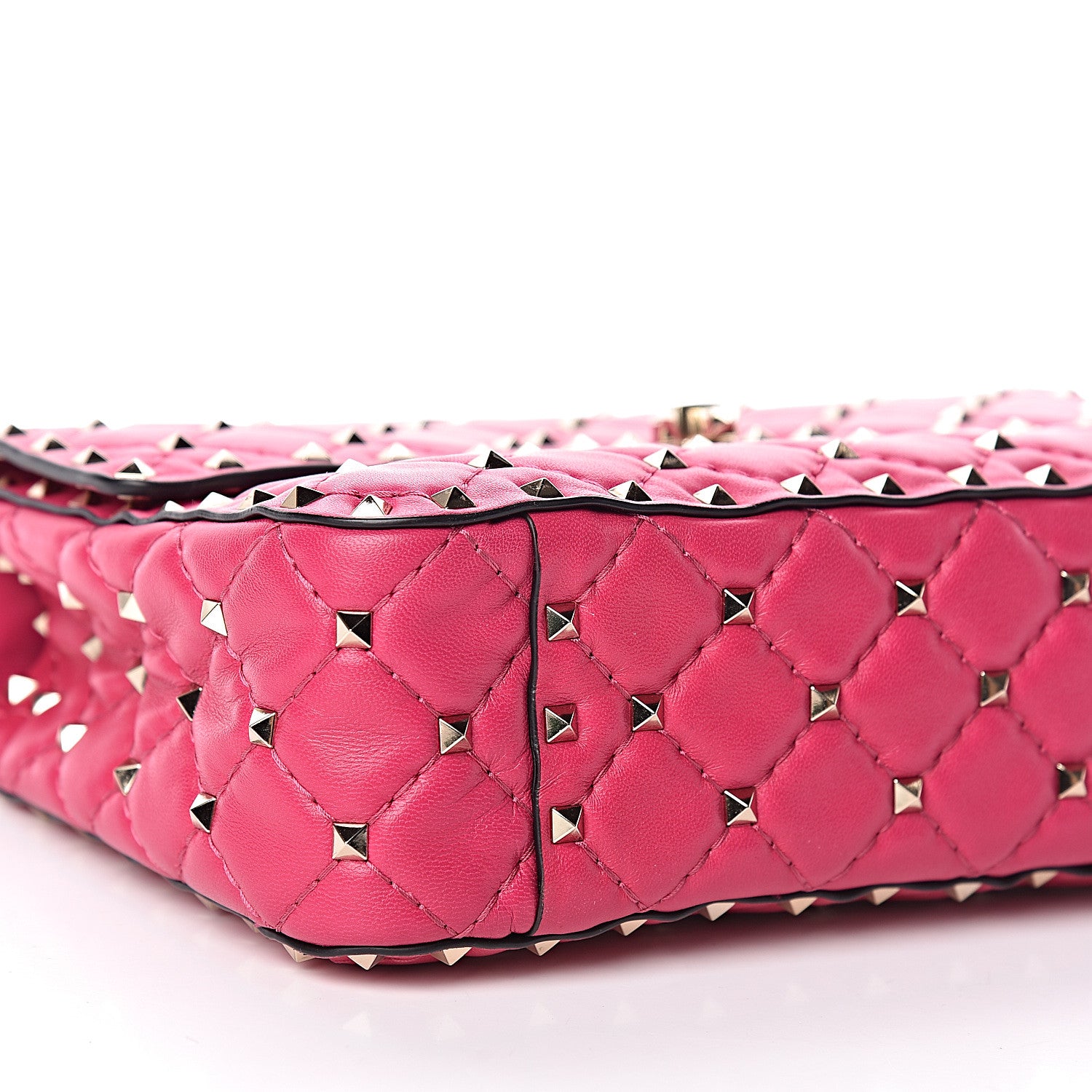 Valentino Garavani Nappa Medium Rockstud Spike Shoulder Bag Disco Pink 9 of 10