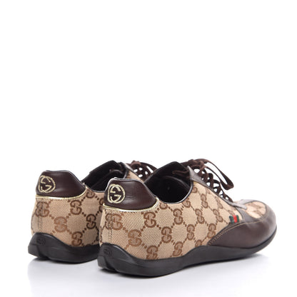 Gucci GG Monogram Calfskin Sneakers 38 Dark Brown 4 of 11