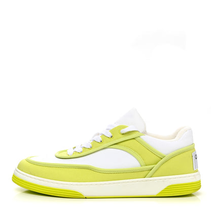 Chanel Fabric Womens Logo Sneakers 38 Green 1 of 16