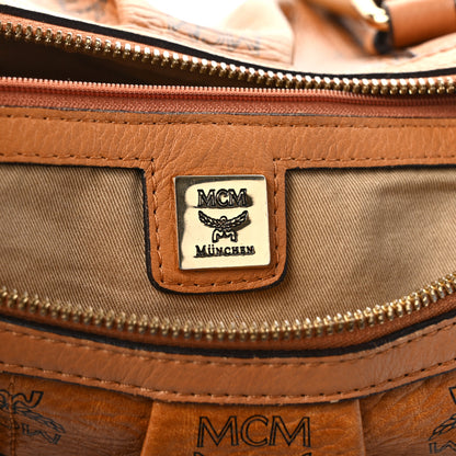 MCM Visetos Boston Bag Cognac 6 of 12