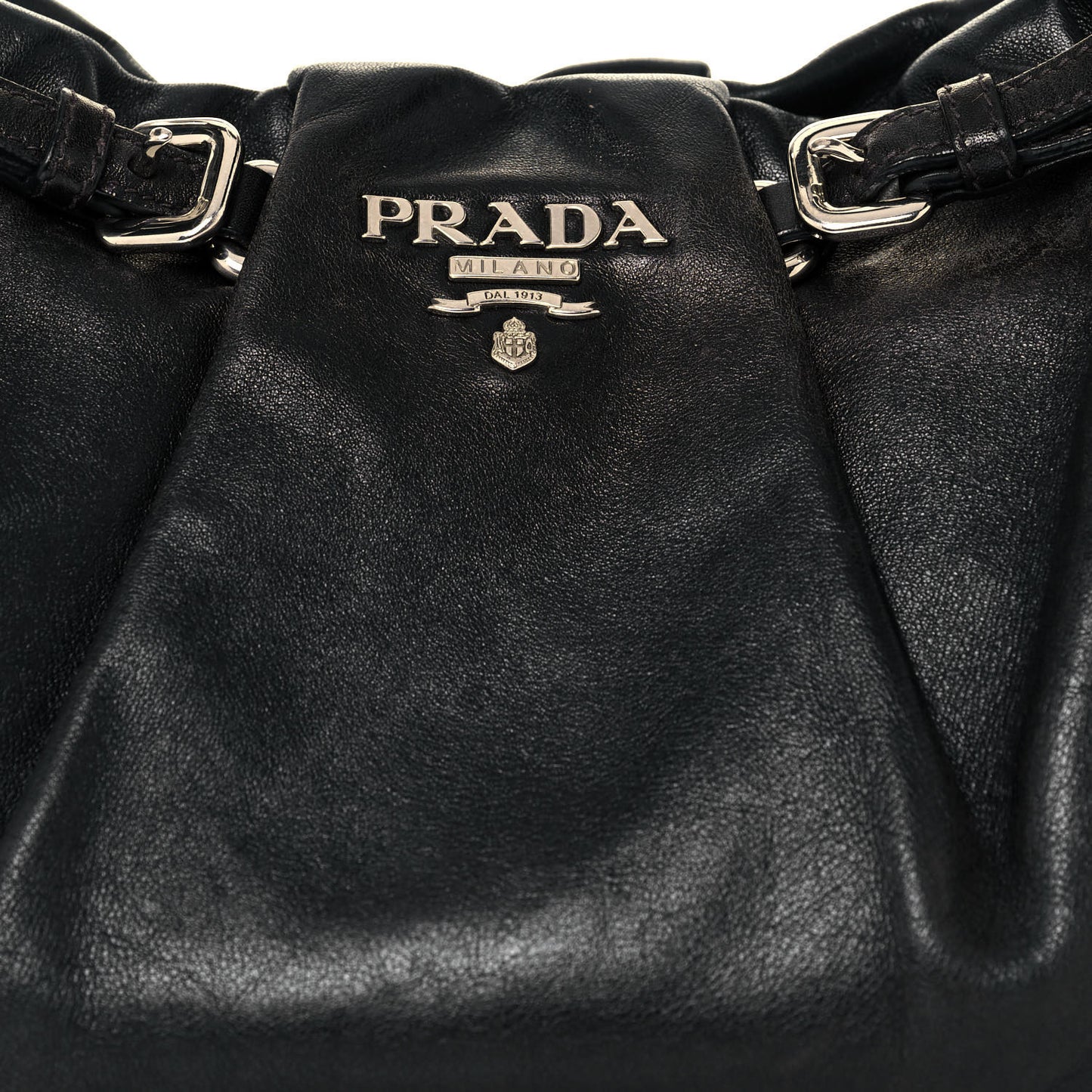 Soft Calfskin Pleated Hobo Black