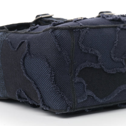 Christian Dior Canvas Embroidered Camouflage Diorcamp Messenger Navy 7 of 8