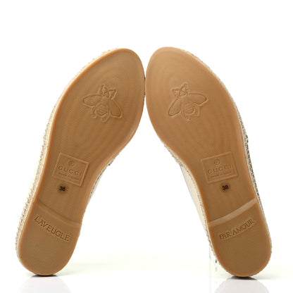 Gucci Canvas Logo Espadrilles 38 Greggio White 5 of 12