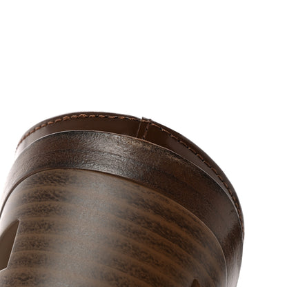 Fendi Vitello Abrasivato FF Cut Mules 38 Brown 10 of 10