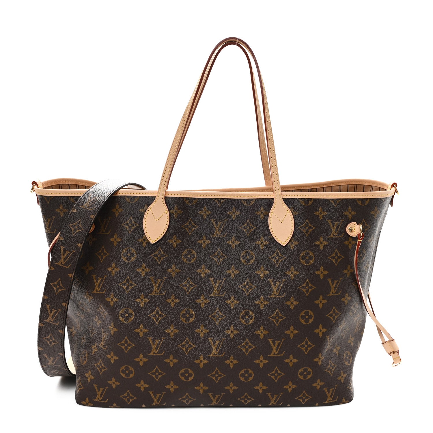 Louis Vuitton Monogram Stamped Inside Out Neverfull Bandouliere GM Beige 1 of 15