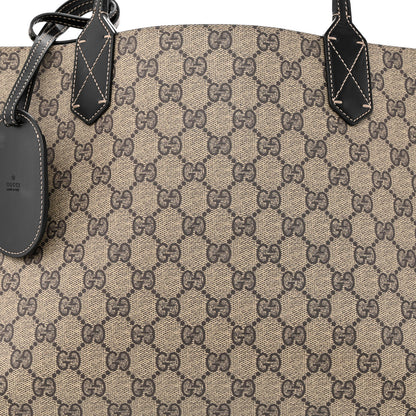Gucci Calfskin GG Supreme Monogram Medium Reversible Tote Black 8 of 17
