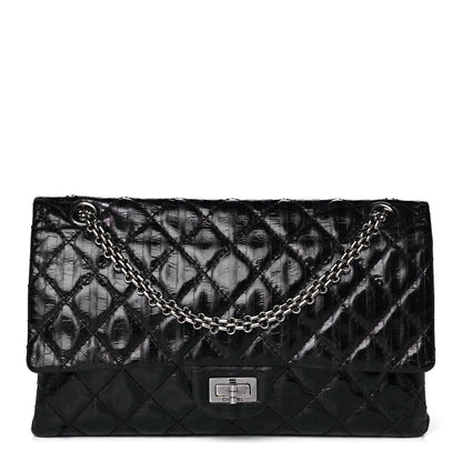 Chanel Metallic Calfskin Striped 2.55 Reissue 226 Flap Black 1 of 15