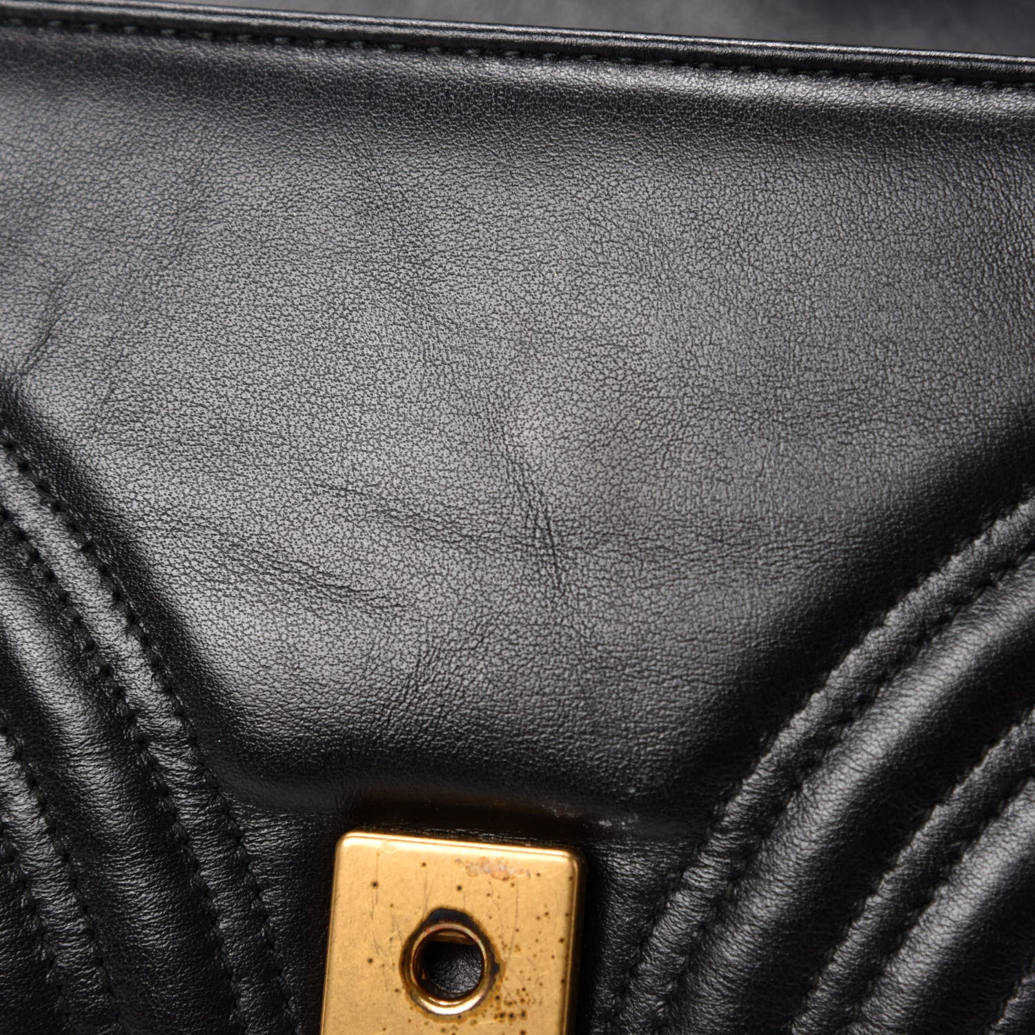 Gucci Calfskin Matelasse Small GG Marmont Shoulder Bag Black 8 of 11
