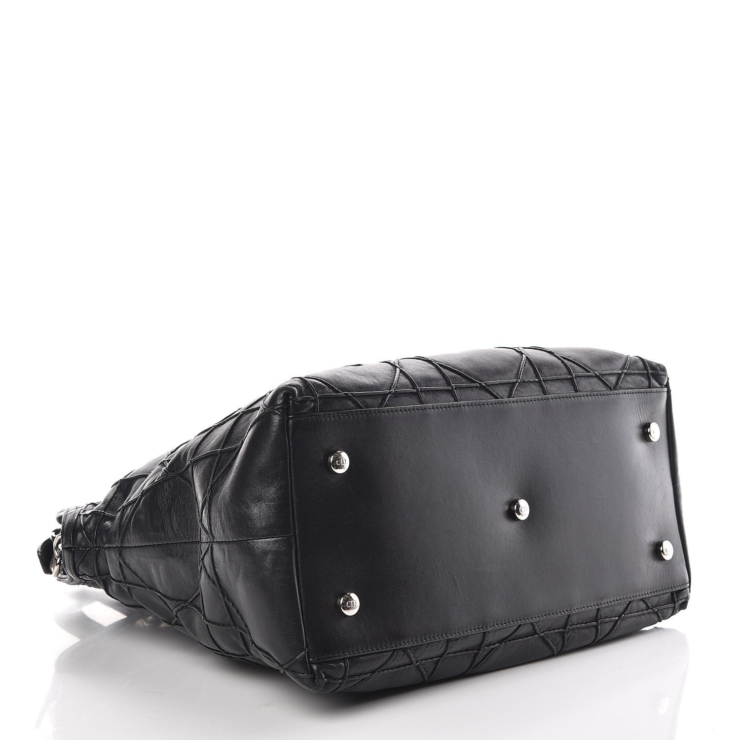 Christian Dior Lambskin Cannage Medium Granville Tote Black 5 of 19