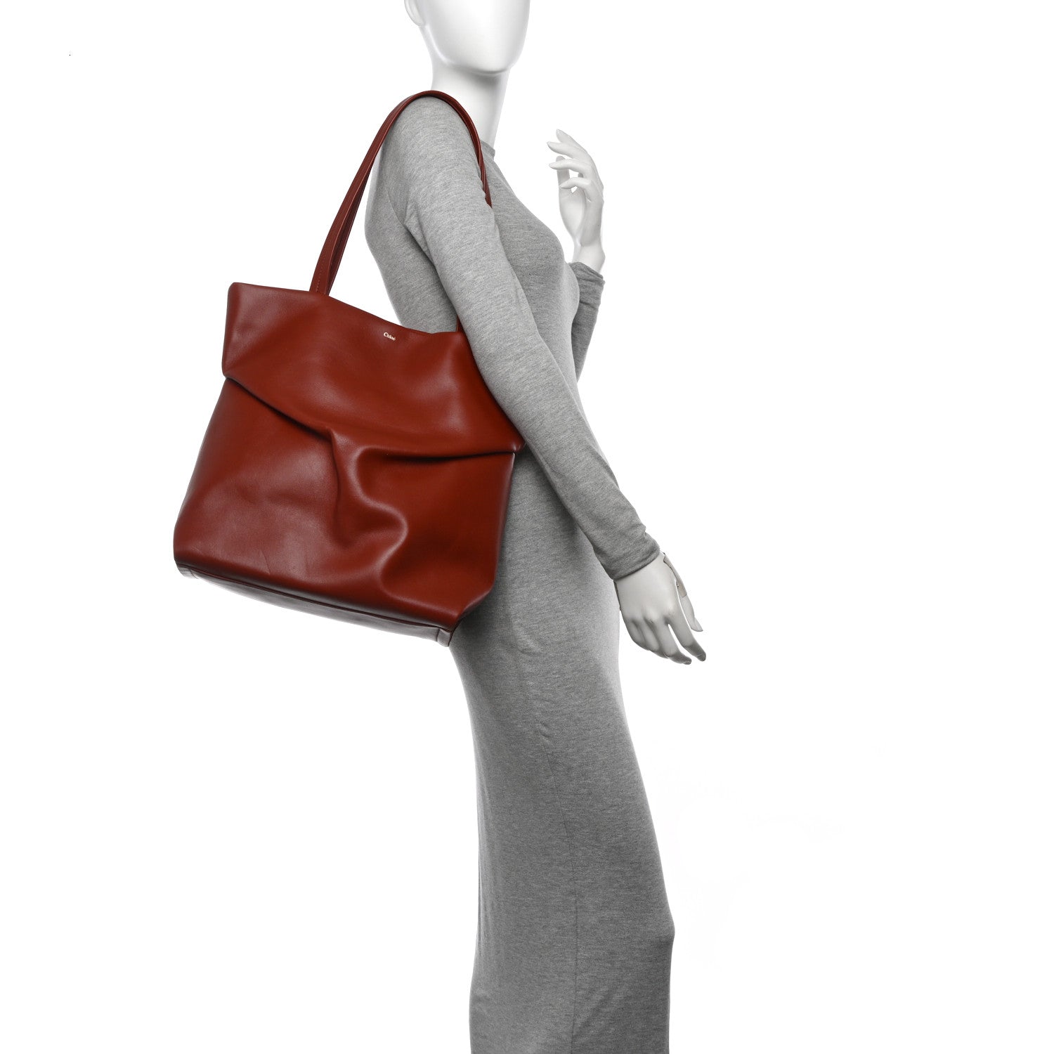 Chloe Calfskin Judy East West Tote Brown 2 of 10