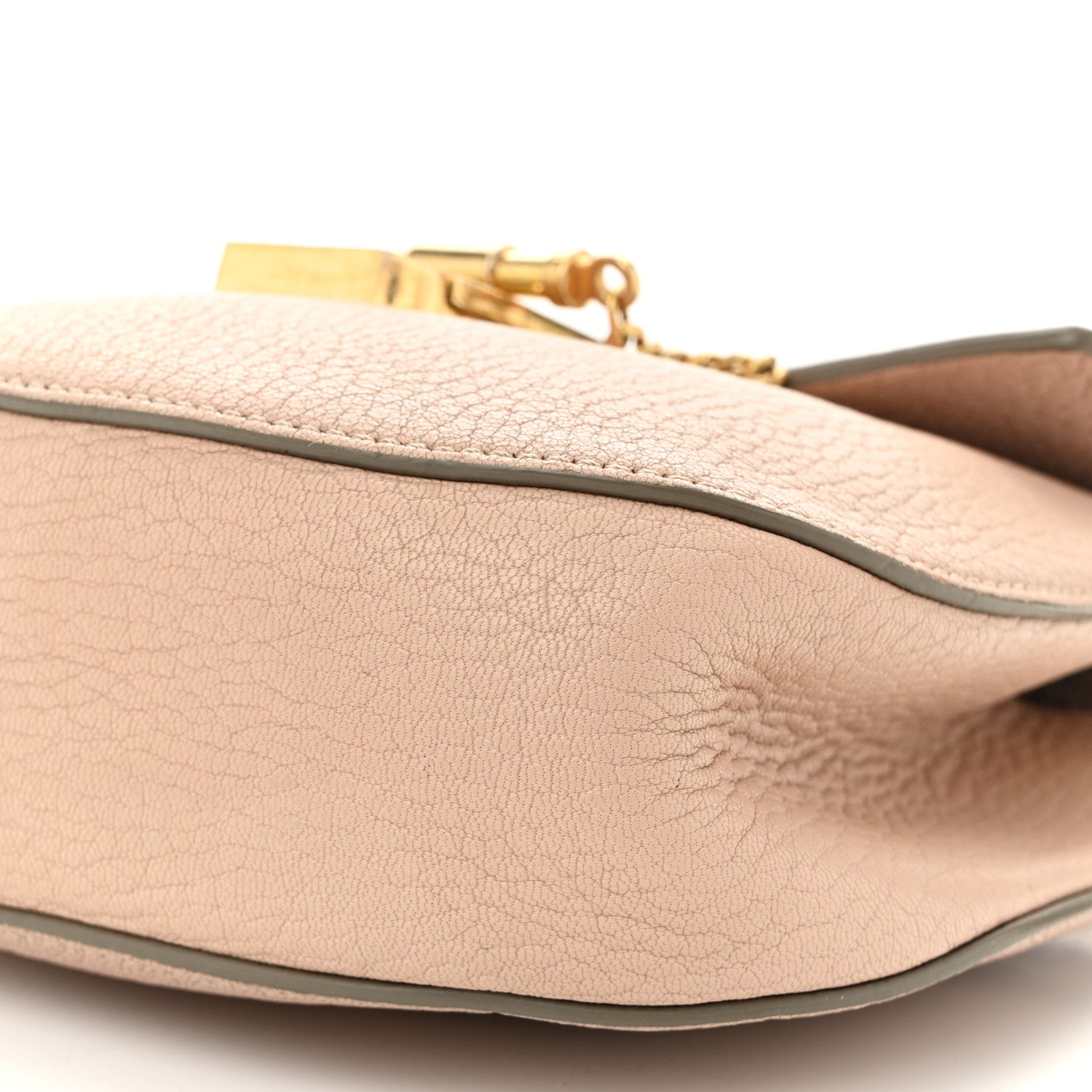 Chloe Grained Lambskin Mini Drew Shoulder Bag Cement Pink 9 of 11