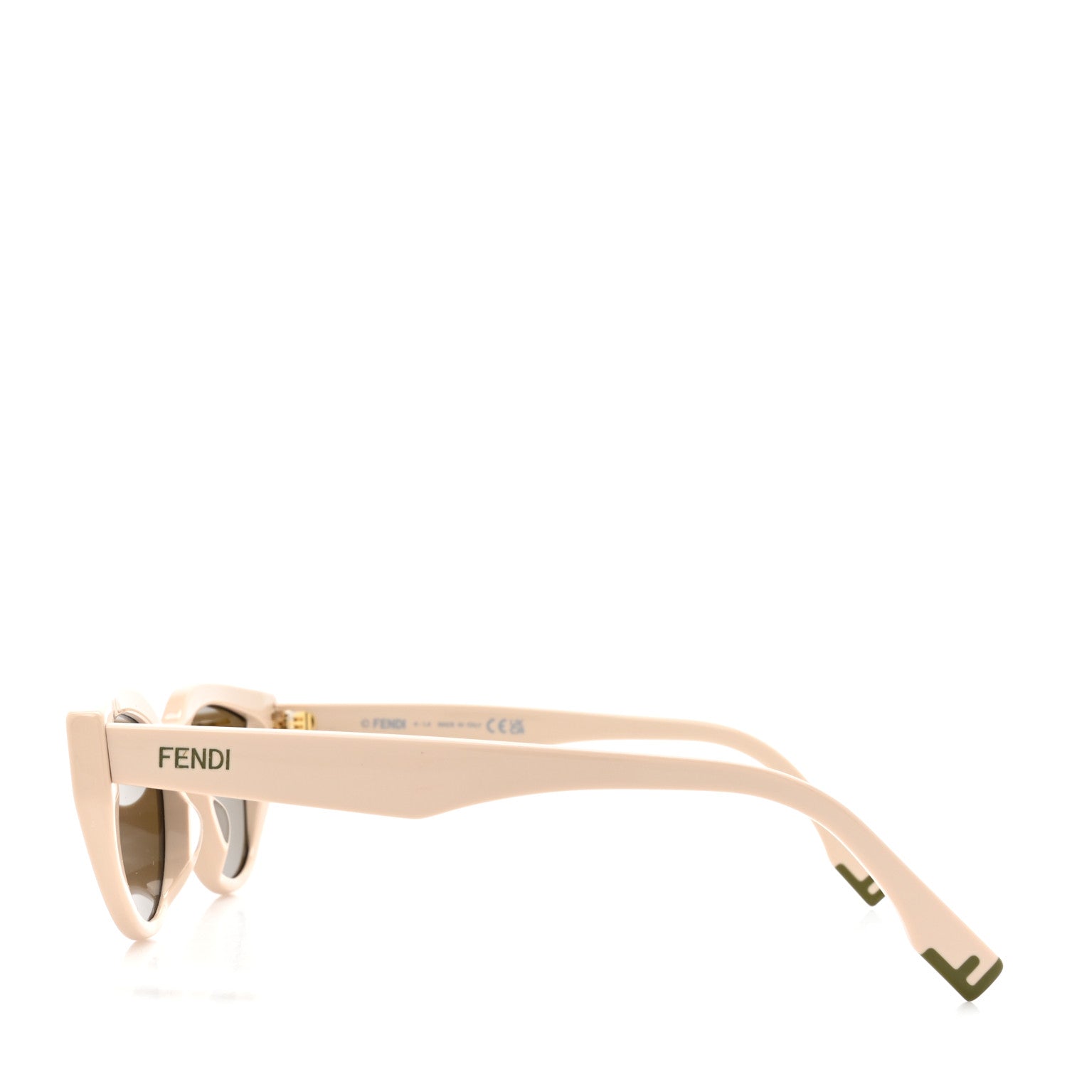 Fendi Acetate Cutout Cat Eye Sunglasses FF40009I Ivory 3 of 7