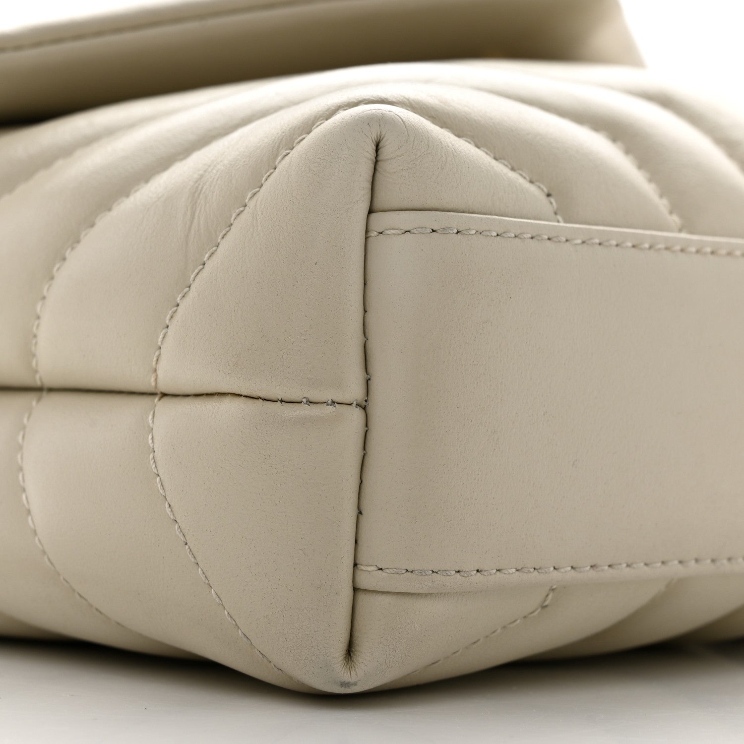 Saint Laurent Calfskin Y Quilted Monogram Toy Loulou Crossbody Bag Crema Soft 10 of 12