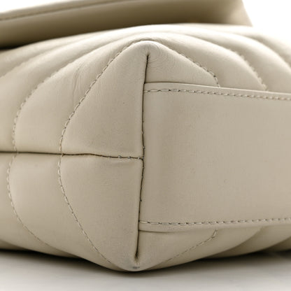 Saint Laurent Calfskin Y Quilted Monogram Toy Loulou Crossbody Bag Crema Soft 10 of 12
