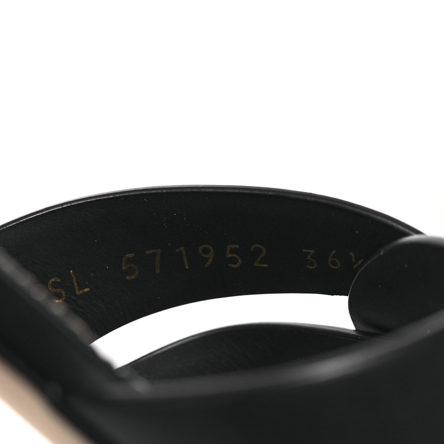 Saint Laurent Calfskin Tribute 05 Slide Sandals 36.5 Black 10 of 11